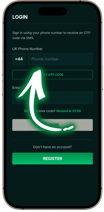 Dashbet enter UK number